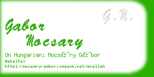 gabor mocsary business card